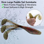 Dr.Fish 10pcs 8 Colors Flashing Glitter soft Baits 5.11'' 4oz