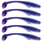 Dr.Fish 10pcs 8 Colors Flashing Glitter soft Baits 5.11'' 4oz