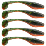Dr.Fish 10pcs 8 Colors Flashing Glitter soft Baits 5.11'' 4oz