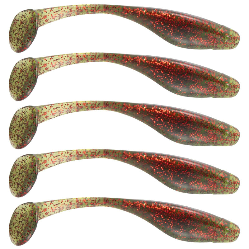 Dr.Fish 10pcs 8 Colors Flashing Glitter soft Baits 5.11'' 4oz