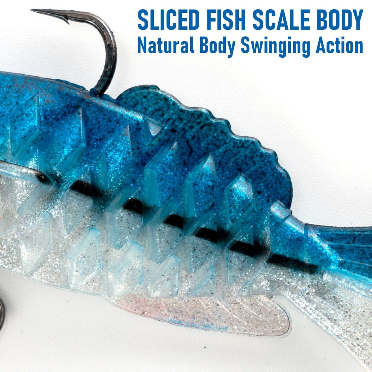 Dr.Fish 3pcs Walleye Pike Soft Swimbait  4‘’ 3/4oz