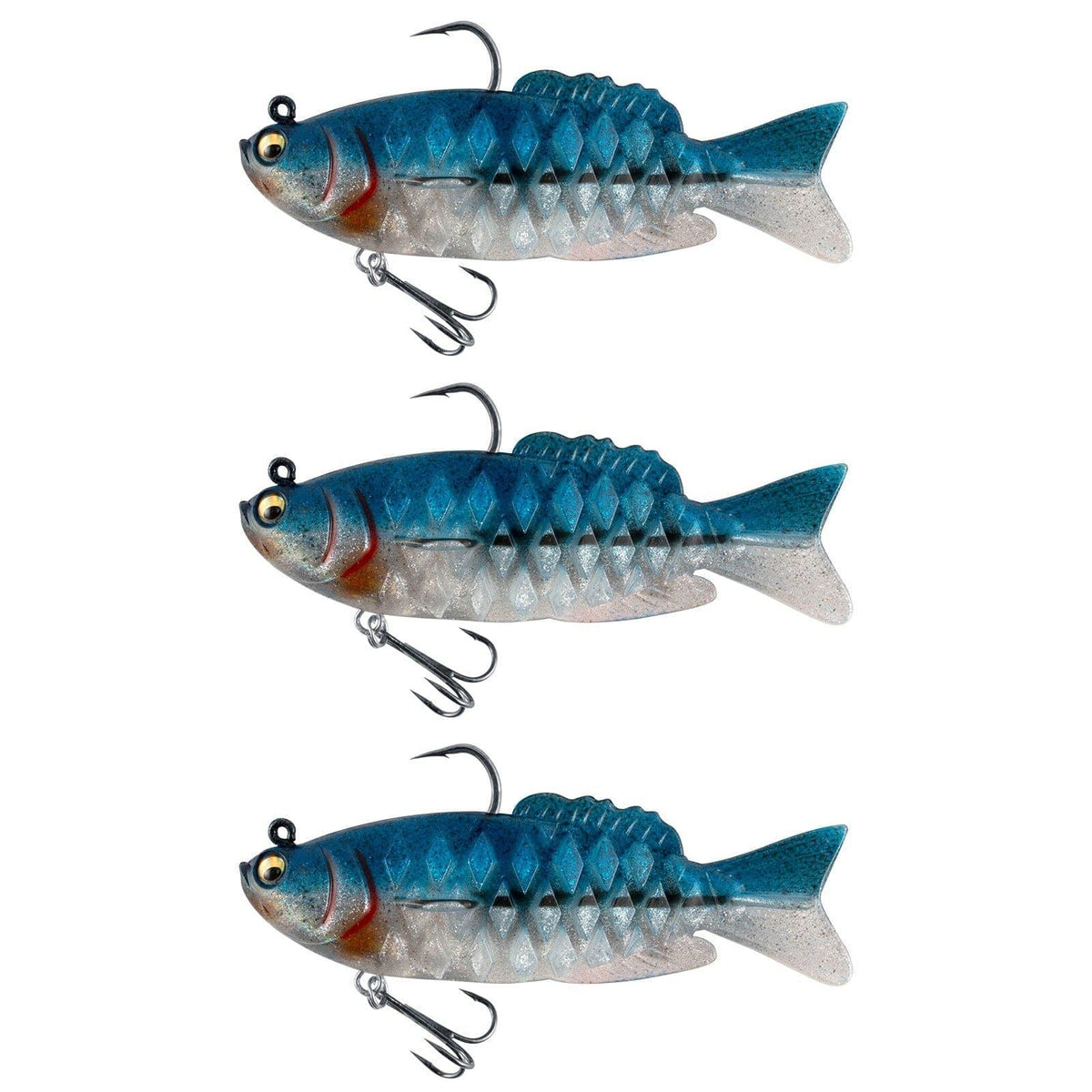 Dr.Fish 3pcs Walleye Pike Soft Swimbait  4‘’ 3/4oz