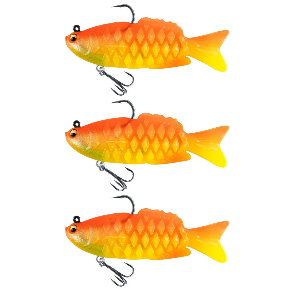 Dr.Fish 3pcs Walleye Pike Soft Swimbait  4‘’ 3/4oz