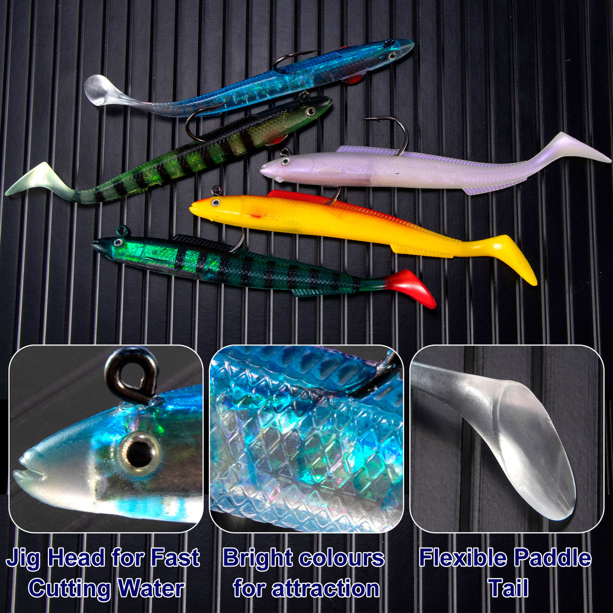 Dr.Fish 3pcs Sandeel Fishing Lures 15cm/30g