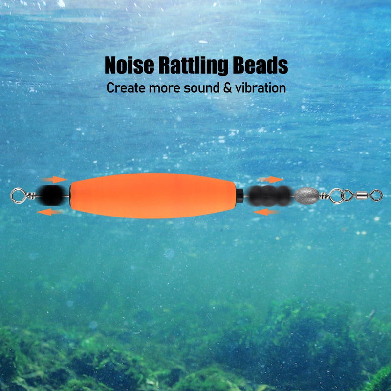 Dr.Fish 5pcs Catfish Float Rigs Fishing Bobbers Rattling 2.5“3” - Dr.Fish Tackles