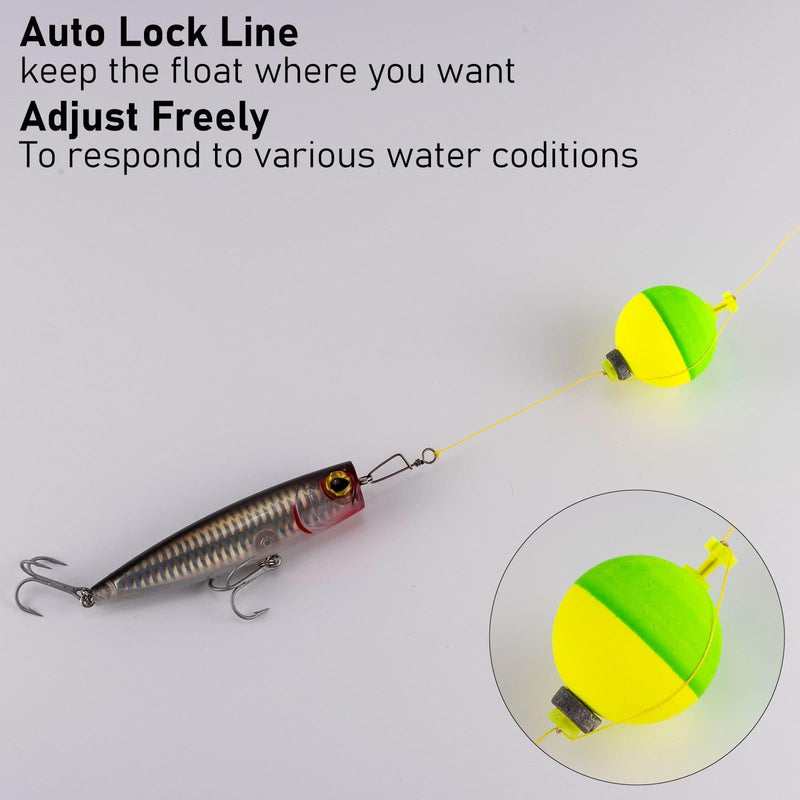 Dr.Fish 10pcs Fishing Weighted Bobbers Egg Floats 1/6-3/8oz