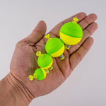Dr.Fish 10pcs Fishing Weighted Bobbers Egg Floats 1/6-3/8oz