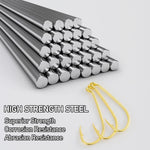 Dr.Fish  100pcs Baitholder Golden  Hooks  #1to5/0