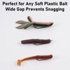 Dr.Fish 100pcs Offset Worm Hooks #1-#5/0