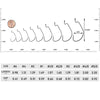 Dr.Fish 100pcs Offset Shank Worm Hooks #1-#5/0