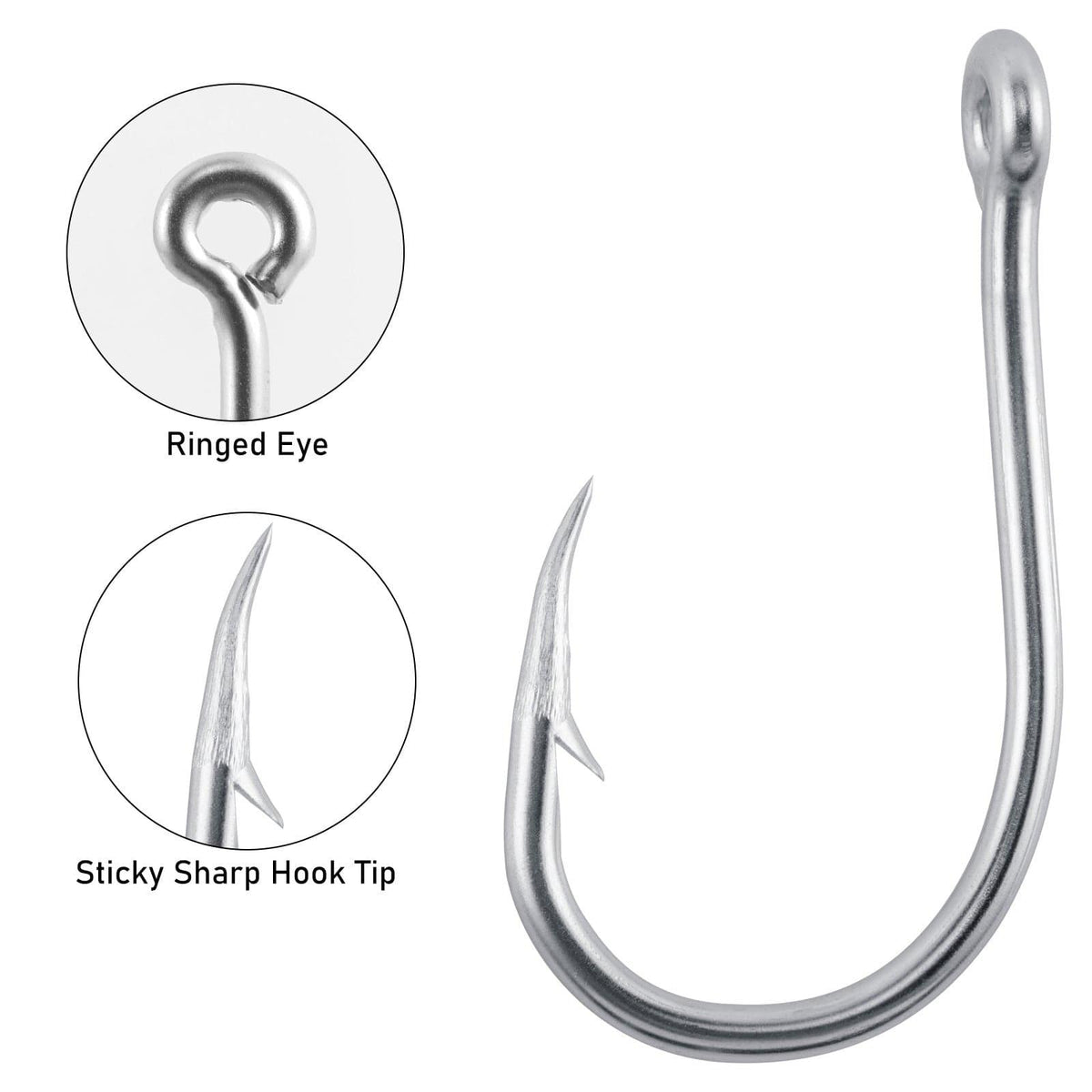 Dr.Fish 50pcs Heavy Duty Live Bait Hooks  1/0-10/0 - Dr.Fish Tackles