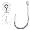 Dr.Fish 50pcs Fishing Circle "J"Hook 1/0-10/0