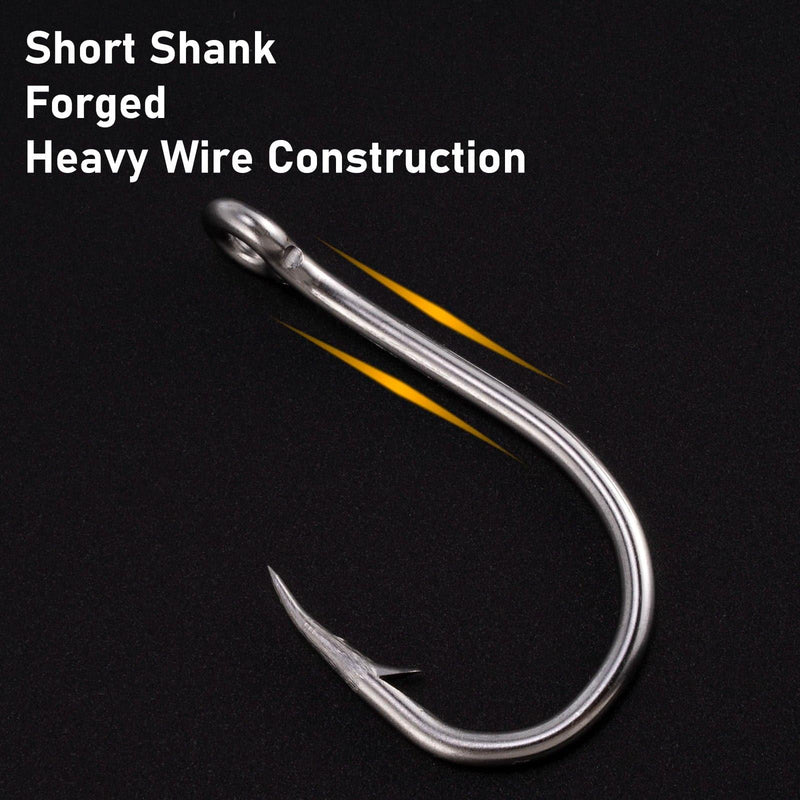 Dr.Fish 50pcs Fishing Circle "J"Hook 1/0-10/0