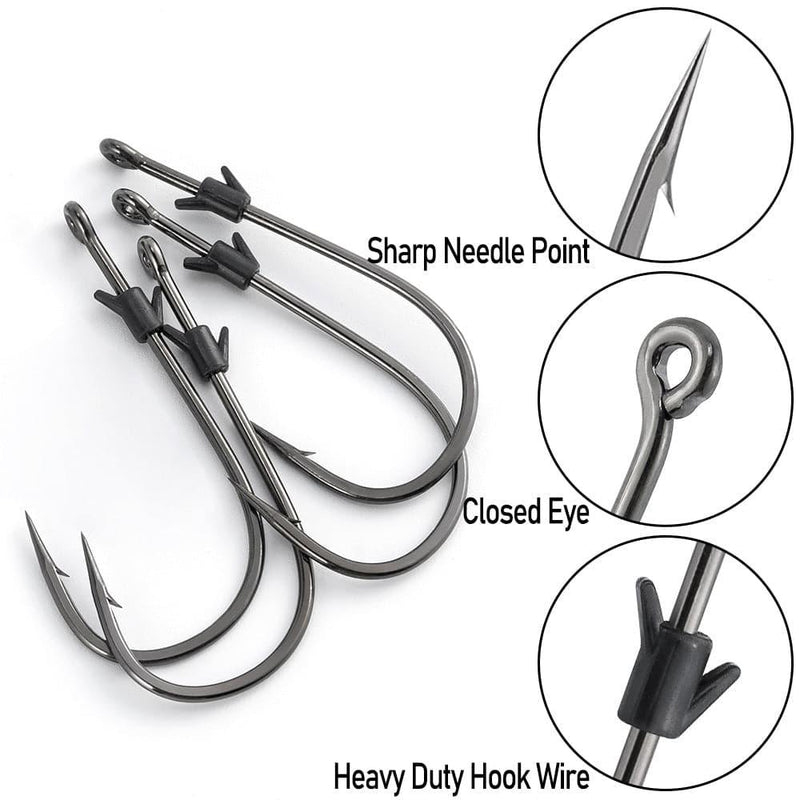 Dr.Fish 20pcs Flipping Hooks 2/0# to 4/0#