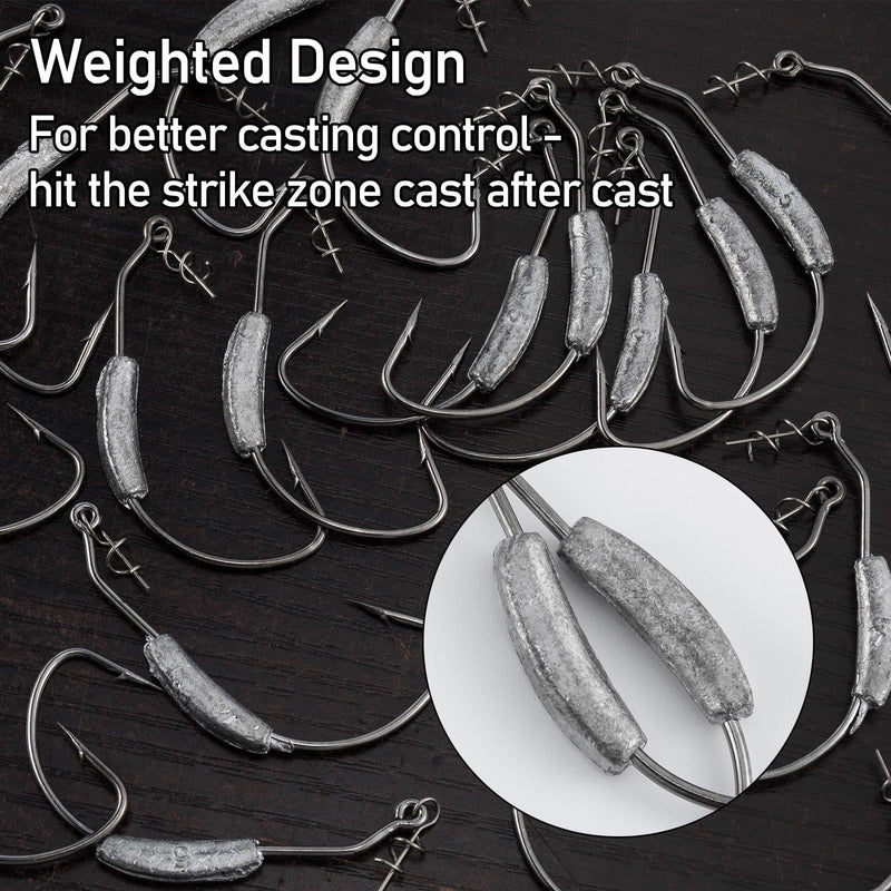 Dr.Fish 20pcs Weighted Swimbait Hook 1/6-1/4oz