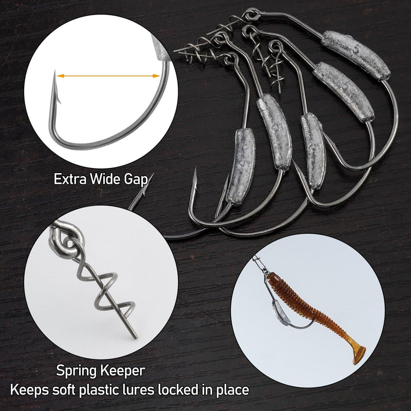 Dr.Fish 20pcs Weighted Swimbait Hook 1/6-1/4oz