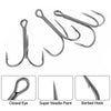 Dr.Fish 30pcs Fishing Treble Hooks #14-6/0