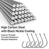 Dr.Fish 100pcs Strong Circle Hooks #1-#10/0