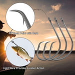 Dr.Fish 100pcs Strong Circle Hooks #1-#10/0