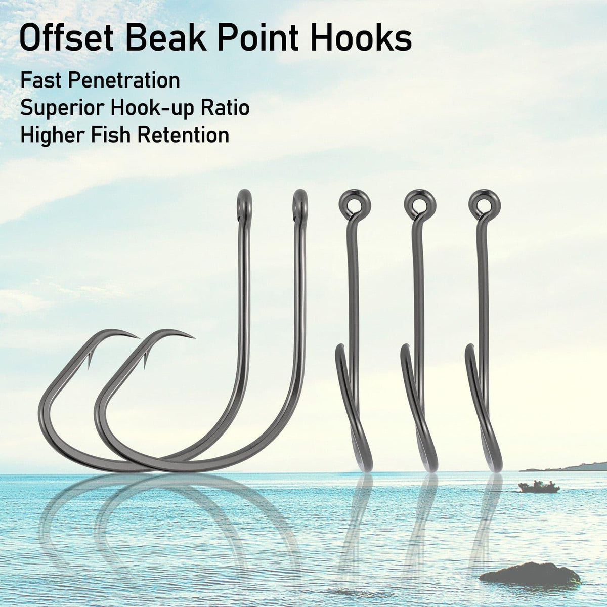 Dr.Fish 100pcs Strong Circle Hooks #1-#10/0 - Dr.Fish Tackles