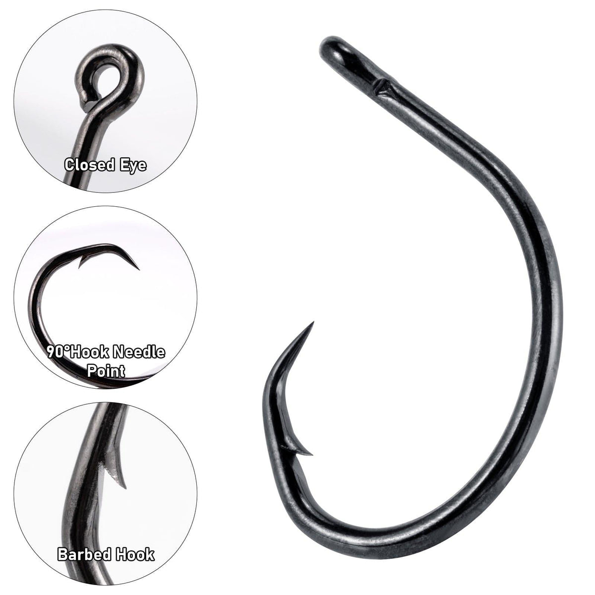 Dr.Fish 30pcs 3X Strong Circle Hook #4-#10/0 - Dr.Fish Tackles