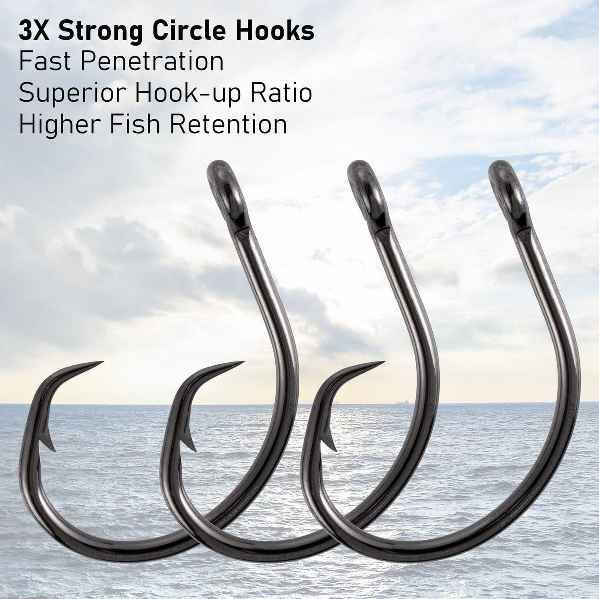 Dr.Fish 30pcs 3X Strong Circle Hook #4-#10/0 - Dr.Fish Tackles