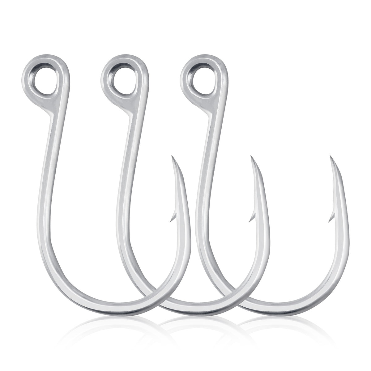 Dr.Fish 10-Pack Inline Single Hook Welded Eye