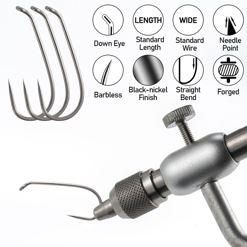 Dr.Fish 100pcs Barbless Dry Fly Hooks 12#-18# - Dr.Fish Tackles