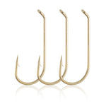 Dr.Fish 100pcs Barbed Dry Fly Fishing Hooks 22#-10#