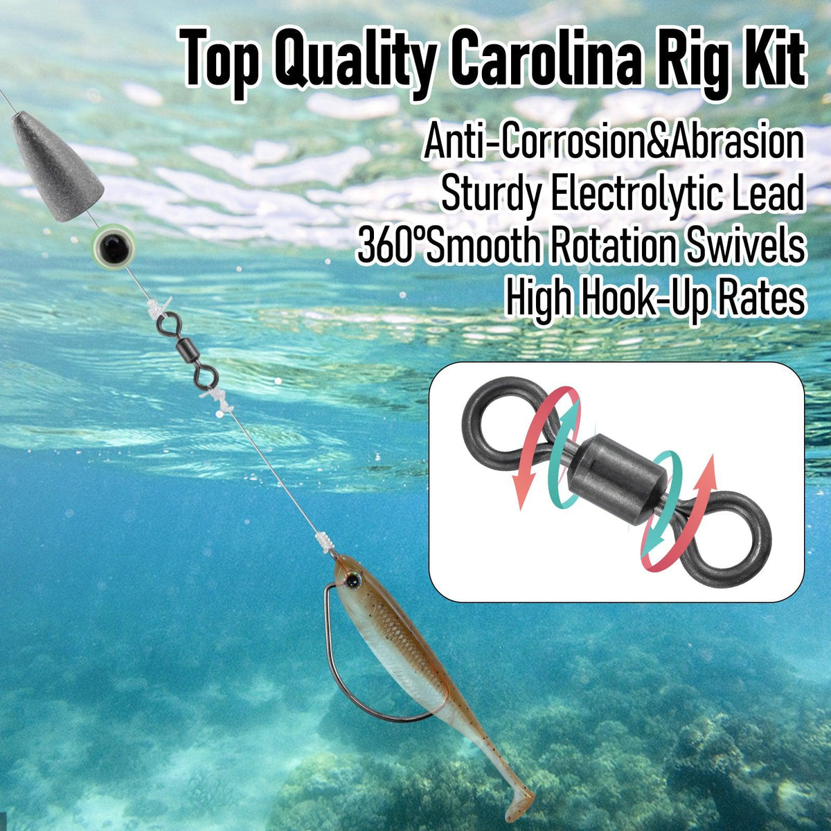 Dr.Fish 10pcs Carolina Ready Rig 7-30g - Dr.Fish Tackles