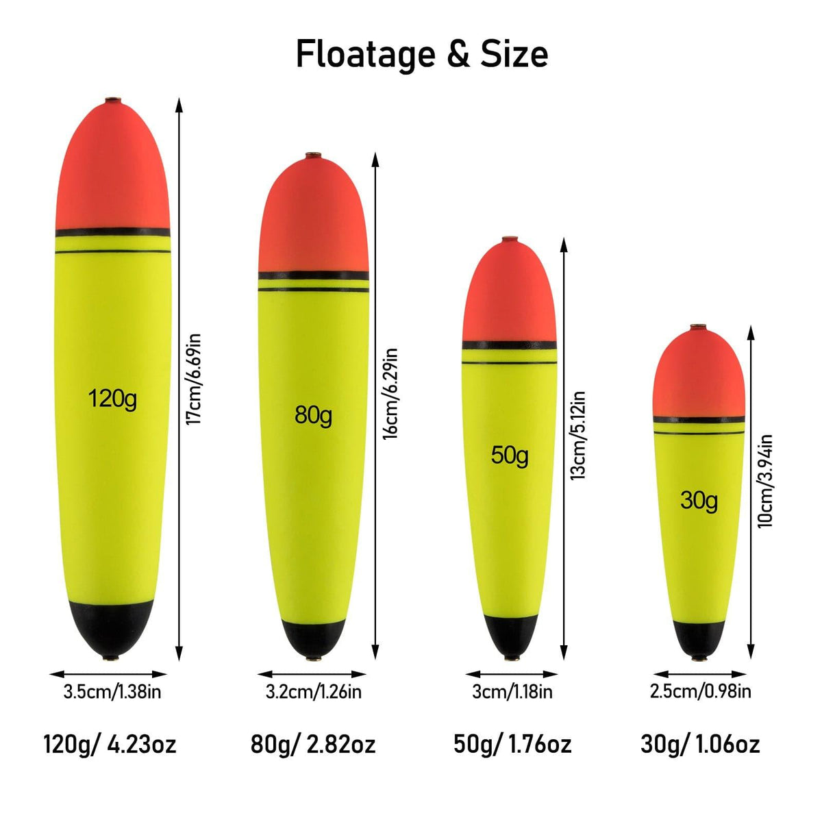 Dr.Fish EVA Foam Fishing Slider Floats 1.06-4.23oz