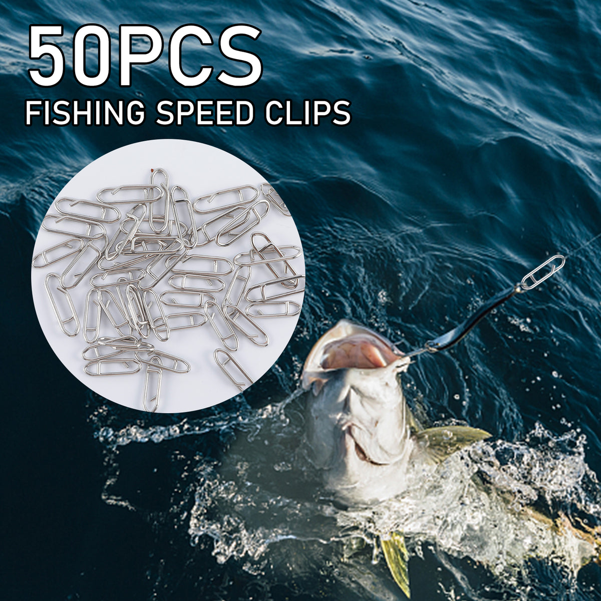 Dr.Fish 50pcs Power Clips 25-175lb