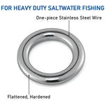 Dr.Fish100pcs Fishing Hook Lure Replacement Stainless Steel Rings