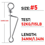 Dr.fish 20pcs Quick Change Clip Hook Lure Connector 13-209lb