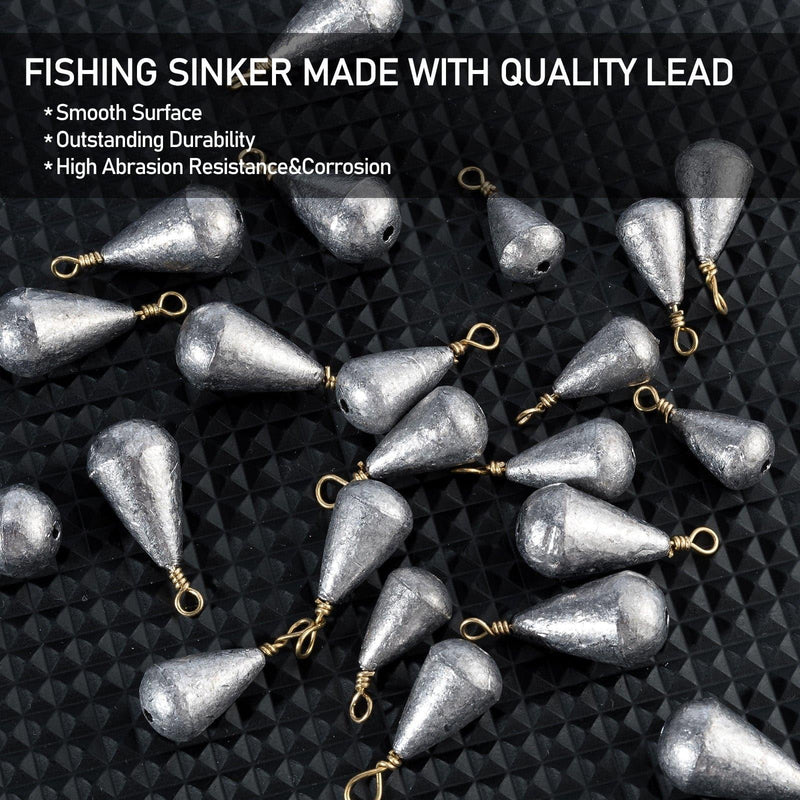 Dr.Fish 30 pcs Drop Shot Weights 3/16oz-1oz