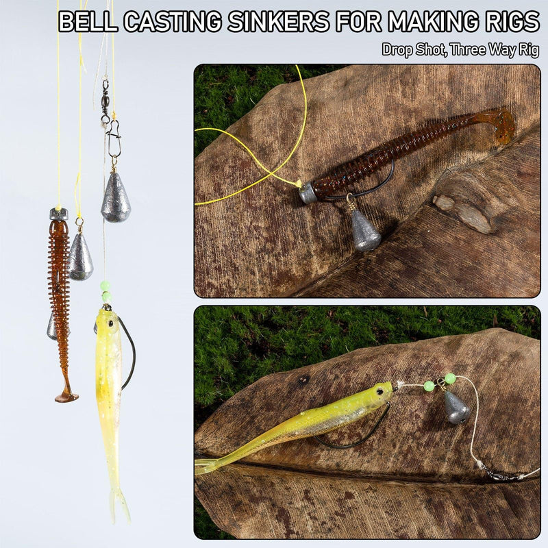 Dr.Fish 30 pcs Drop Shot Weights 3/16oz-1oz