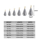 Dr.Fish 30 pcs Drop Shot Weights 3/16oz-1oz