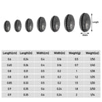 Dr.Fish 100 pcs Oval Split Sinkers  Lead Weights 1/50 to 1/14oz