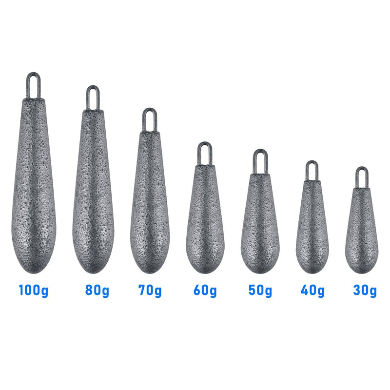 Dr.Fish 8/10/15pcs Sea Fishing Weight 30g-100g - Dr.Fish Tackles