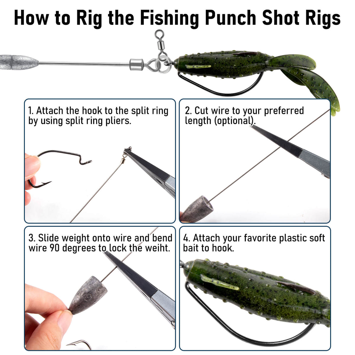 Dr.Fish 110pcs Punch Shot Rig Kit