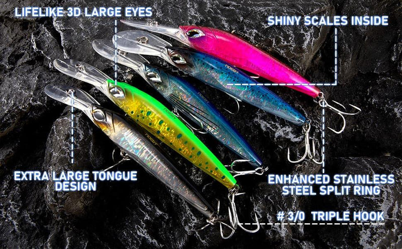 Dr.Fish Minnow Jerkbait Saltwater Lures 7.09"