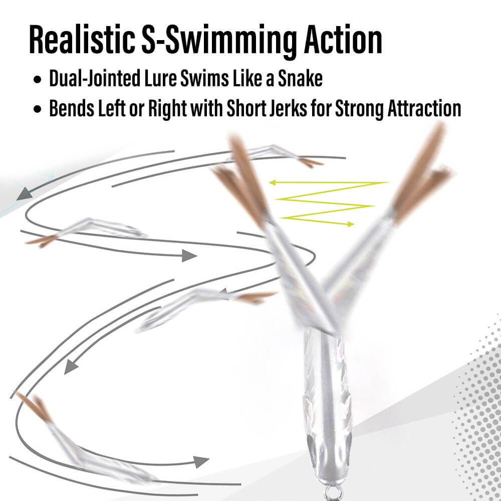 Dr.Fish 1pcs Multi Jointed Glide Swimbait
