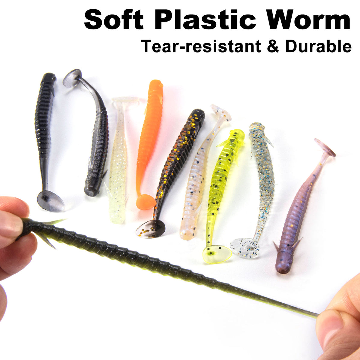 Dr.Fish 10pcs Paddle Tail Swimbait 3''