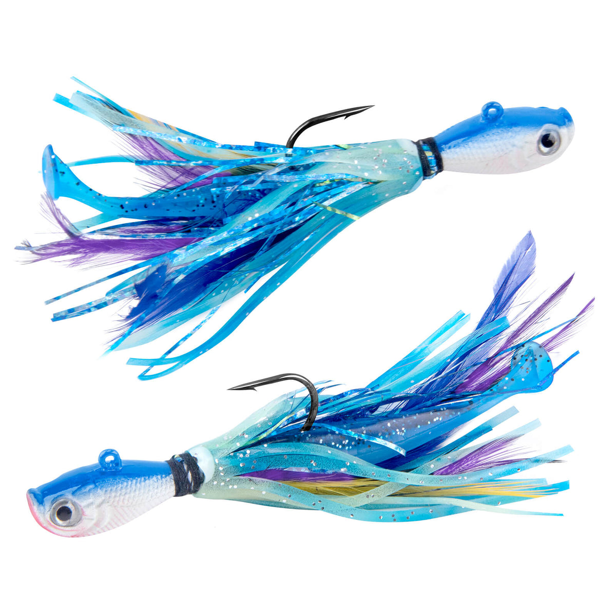 Dr.Fish 3pcs Bucktail Squid Jig Heads 1oz