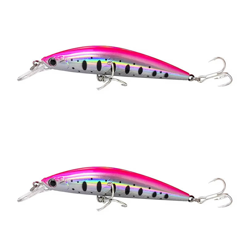 Dr.Fish 2pcs Sinking Minnow Fishing Lure 3.54''