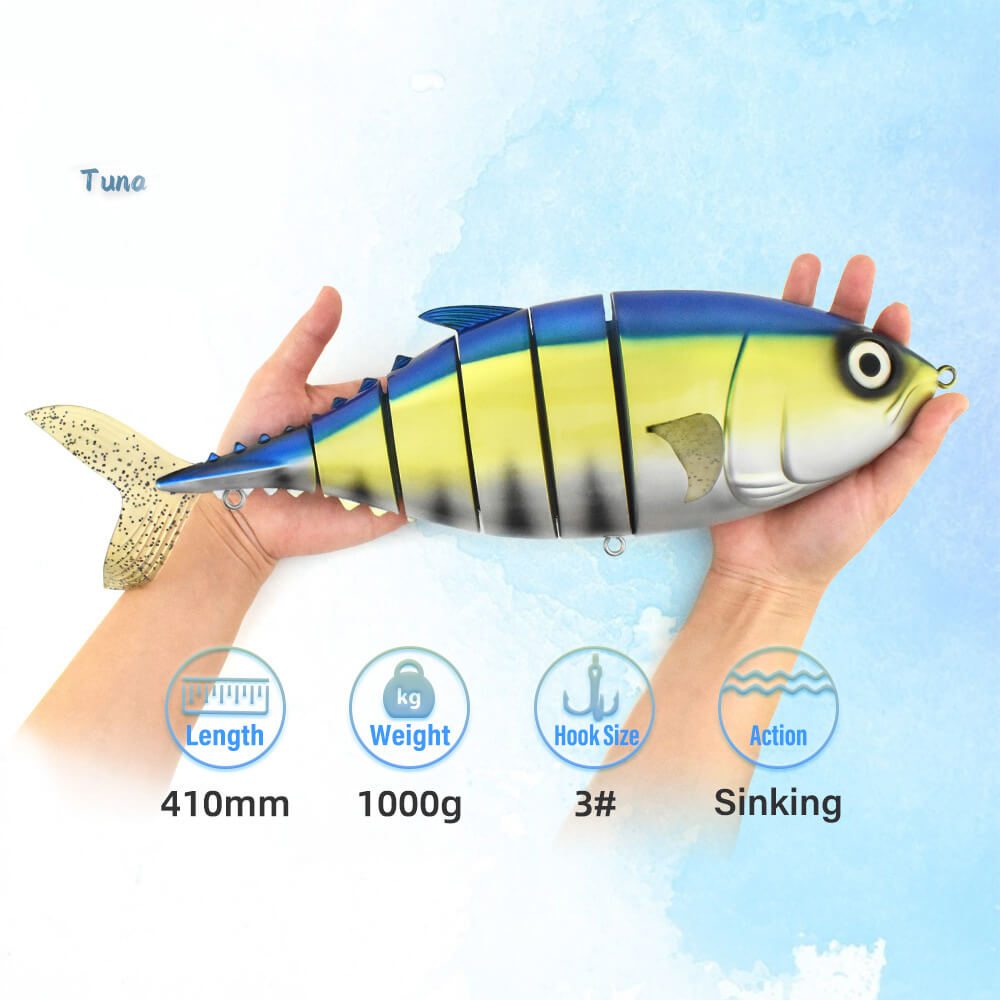 Dr.Fish Large Tuna Multi-Section Trolling Swimbait 16‘’