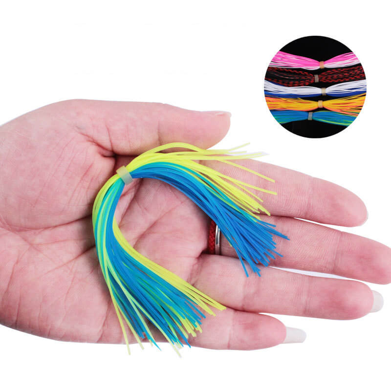 Dr.Fish 10/20pcs Silicone Skirts 40 Strands Fishing Lure Material