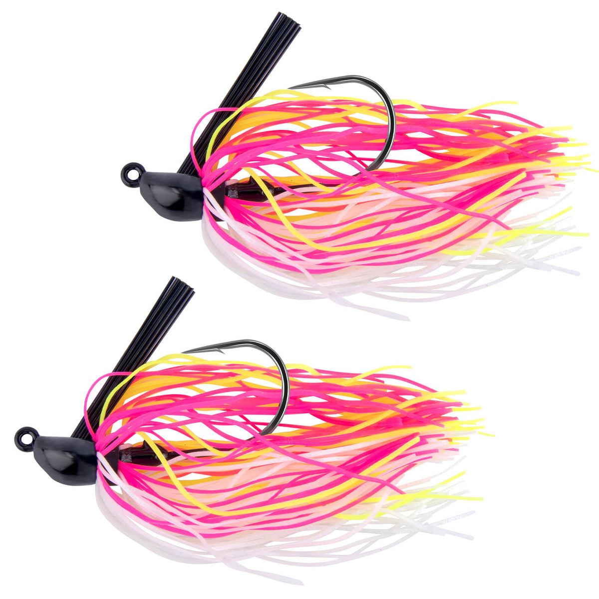 Dr.Fish 2pcs Weedless Bass Fishing Jigs