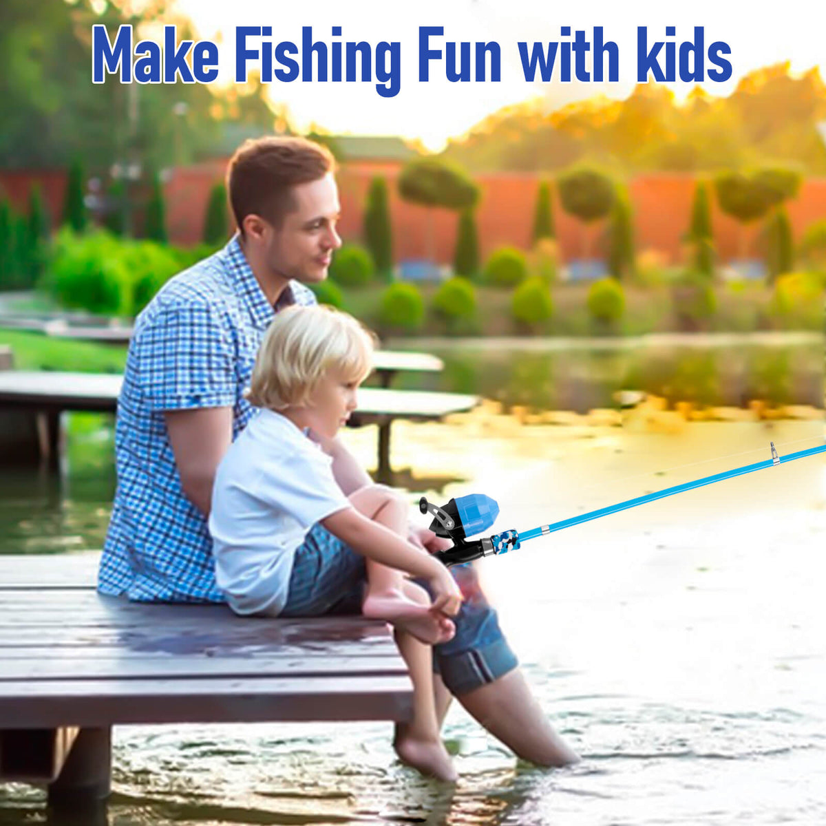 Dr.Fish Kids Fishing Poles Age 4-10 Rod and Reel Combo