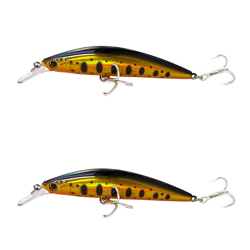 Dr.Fish 2pcs Sinking Minnow Fishing Lure 3.54''